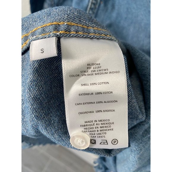 $290 NWT RE/DONE VINTAGE 50s WESTERN SHIRT SZ SMALL - Picture 8 of 9